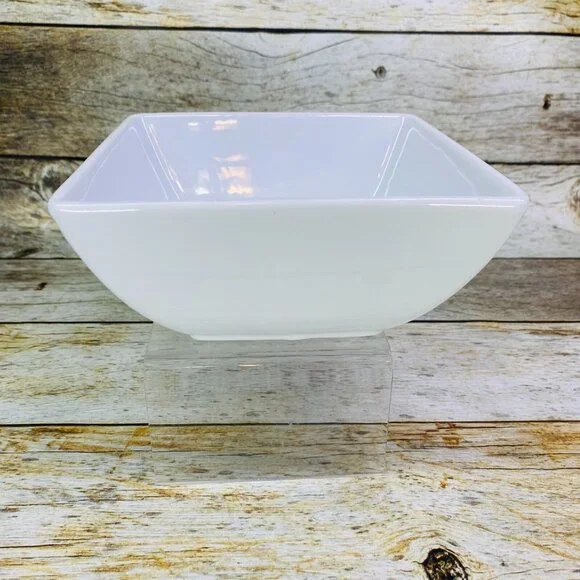 Threshold Target WHITE SOFT SQUARE All White Undecorated 6" All Porpuse Bowl - Picture 5 of 16